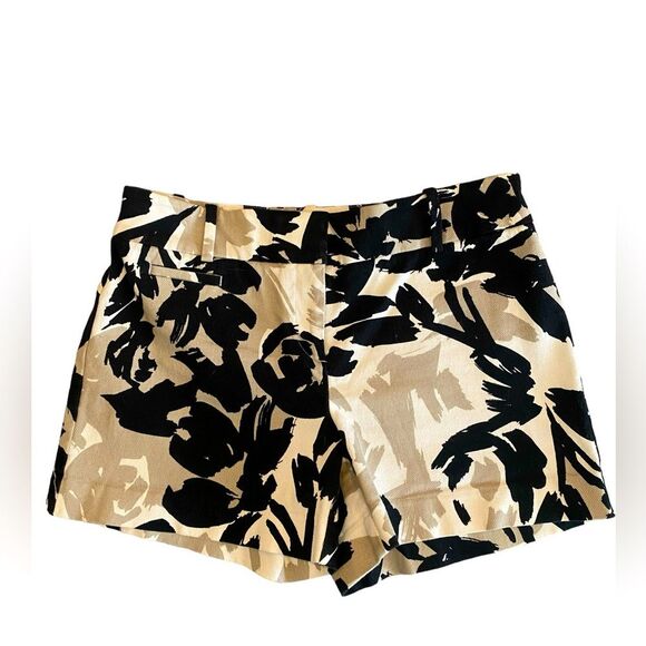 Ann Taylor Pants - The Loft Ann Taylor Monroe short black & tan print chino shorts NWOT size 0